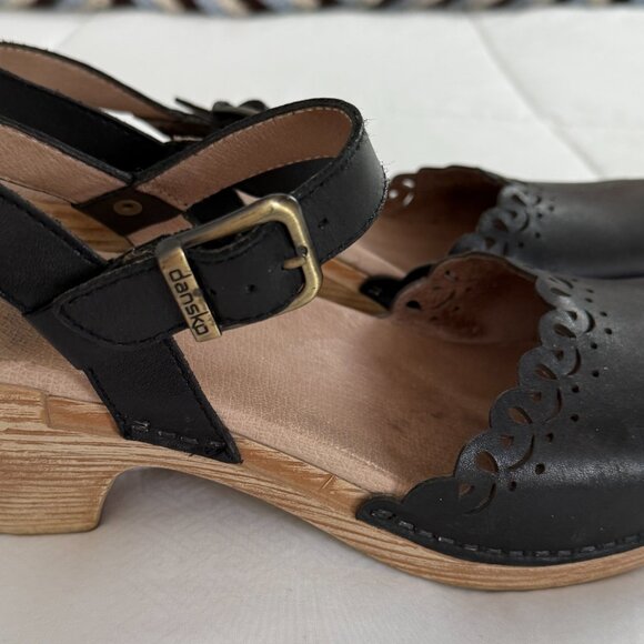 Black Dansko Platform Sandals - Picture 2 of 6
